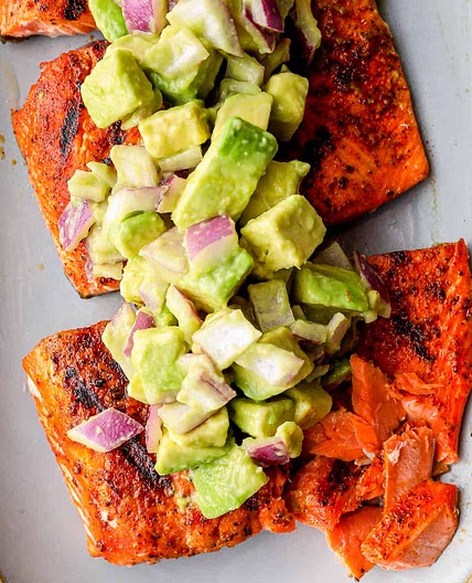 Grilled Salmon with Avocado Salsa Recipe