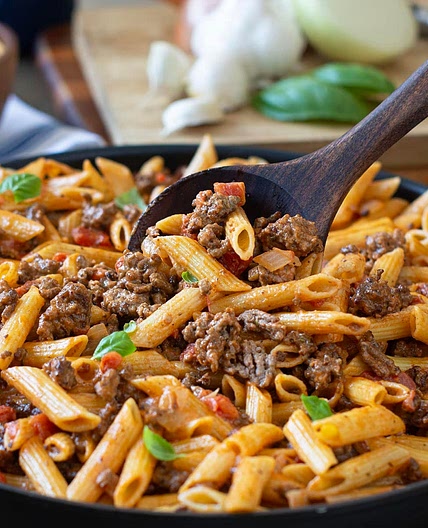 Easy Cheesy Ground Beef Pasta Recipe