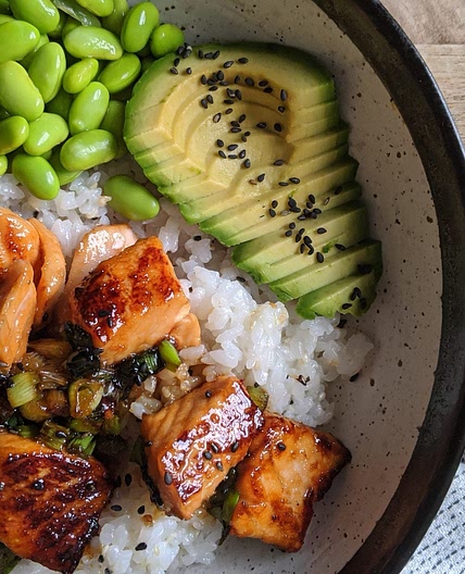 Teriyaki Salmon Sushi Bowl (GF)