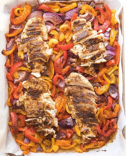 Whole30 + Keto Sheet Pan Chicken Fajitas