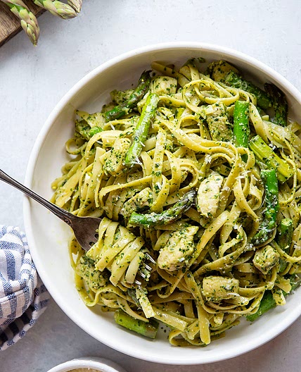 Chicken Asparagus Pesto Pasta