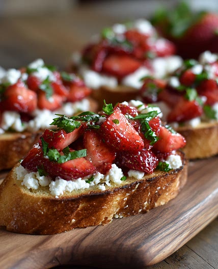 Strawberry Goat Cheese Bruschetta