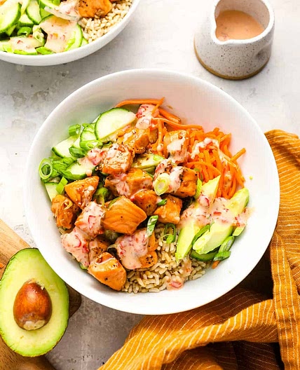 Honey Garlic Salmon Bowl