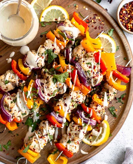 Baked Greek Chicken Skewers
