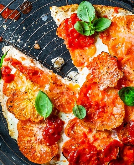 Burrata-Fladenbrot-Pizza