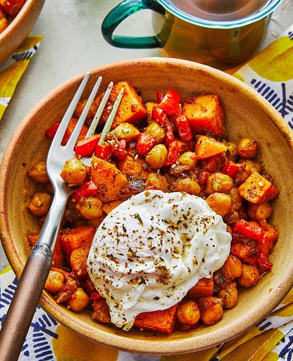 Sweet Potato Hash Recipe with Za’atar and Chickpeas