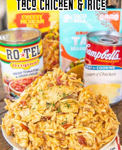 Slow Cooker Taco Chicken and Rice