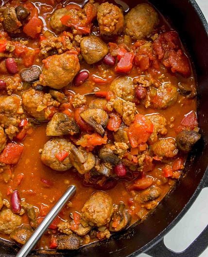 Mushroom Sausage Chili Recipe