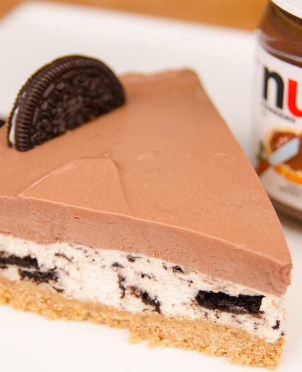 Cheesecake de nutella e oreo