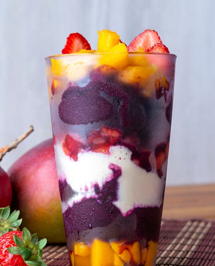 Açaí de salada de frutas