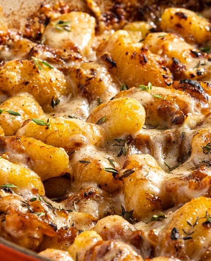 French Onion Skillet Gnocchi