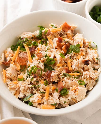 Bacon Ranch Chicken Salad with Cheddar (Low Carb)