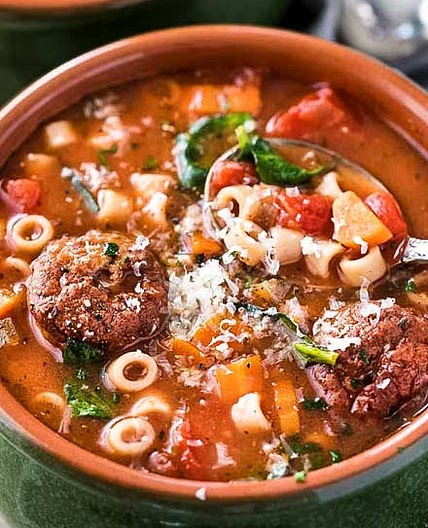 Slow Cooker Italian Meatball Soup