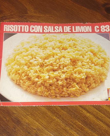 Risotto con salsa de limón