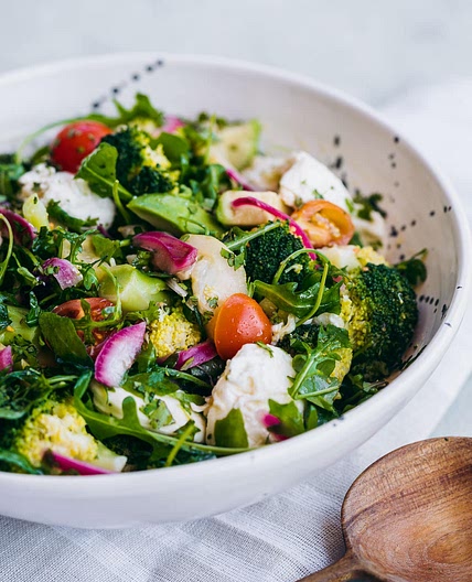 Fresh Broccoli Salad with Pickled Onion