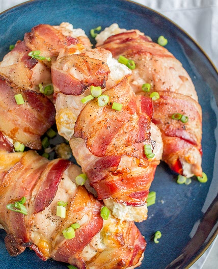 Bacon Wrapped Jalapeño Popper Chicken