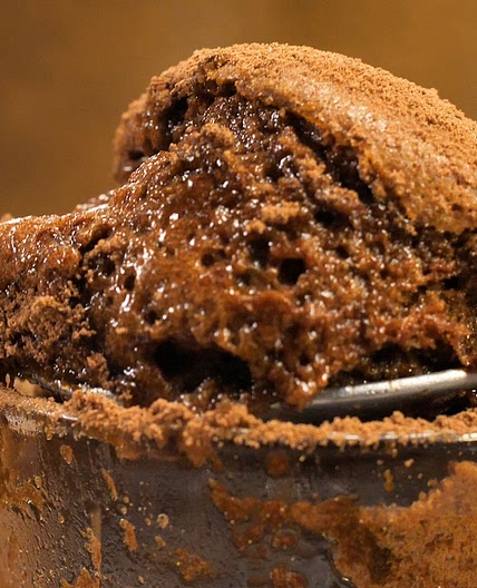 Minissuflê de chocolate