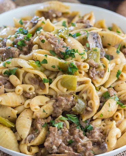 Instant Pot Philly Cheesesteak Pasta