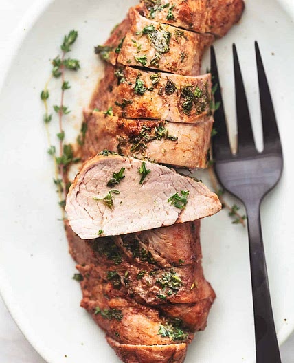 Garlic Butter Roasted Pork Tenderloin