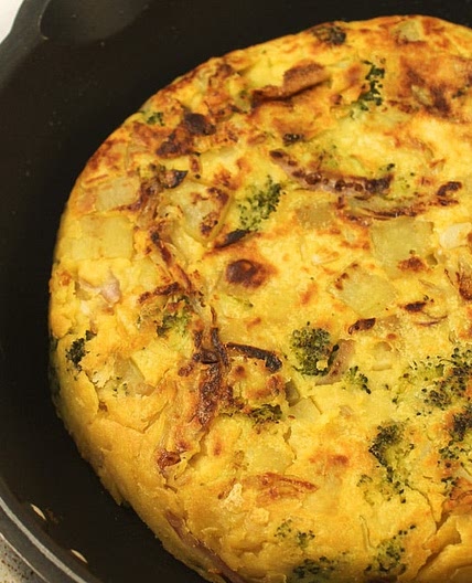Fritada de batata com azeitonas