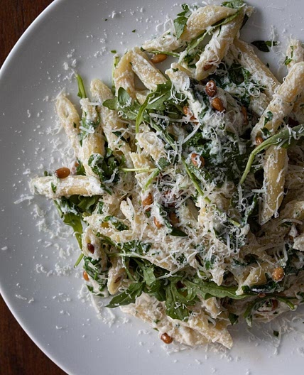 Ricotta, Arugula, Pine Nuts Penne Pasta