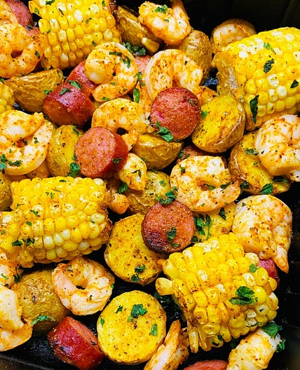 Air Fryer Shrimp Boil