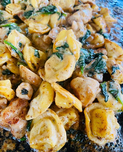 Blackstone Chicken Caesar Tortellini