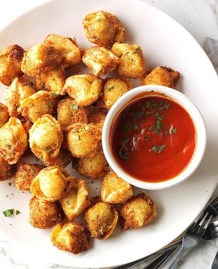 Air Fryer Tortellini with Prosciutto