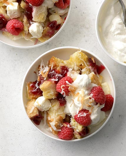 Raspberry Coconut French Toast Slow-Cooker Style