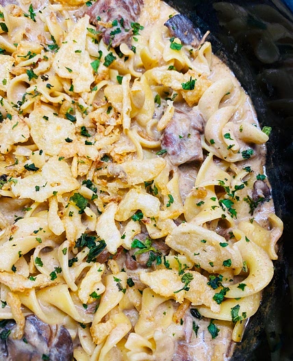 Slow Cooker Beef Stroganoff