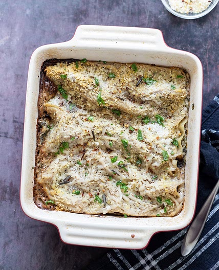 Creamy Vegan Mushroom Lasagna