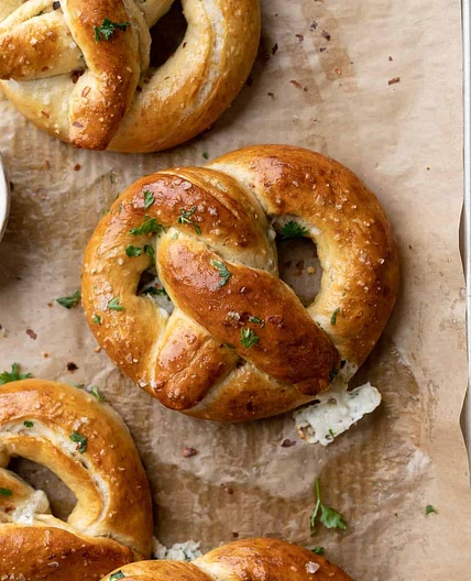 Spinach Artichoke Stuffed Pretzels