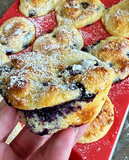 Lemon Blueberry Cottage Cheese Cakes