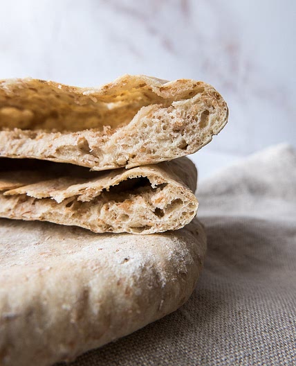 Homemade Whole Wheat Pita Bread