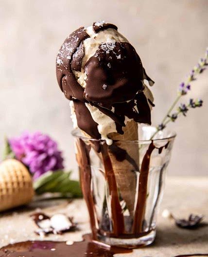 No Churn Vanilla Bean Olive Oil Ice Cream