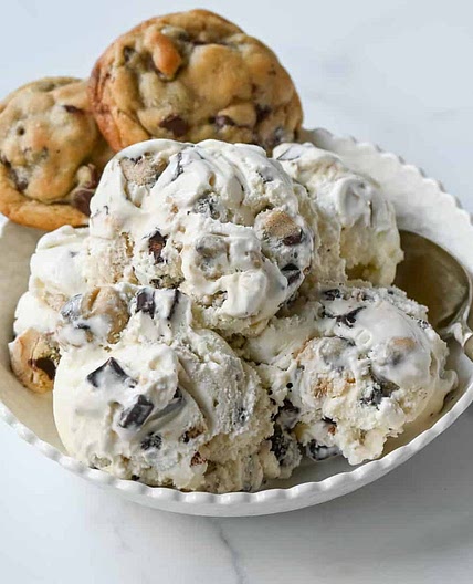 Homemade Chocolate Chip Cookie Dough Ice Cream