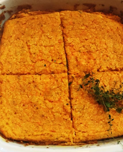 Suflê de cenoura com farinha de aveia