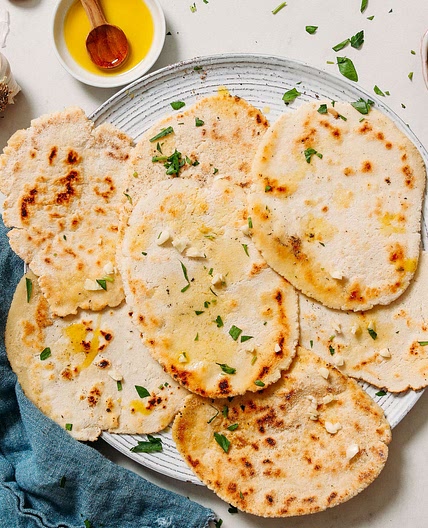 Fluffy Gluten-Free Naan (Yeast-Free, 20 minutes!)