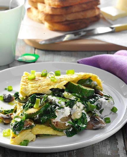 Veggie Omelet with Goat Cheese