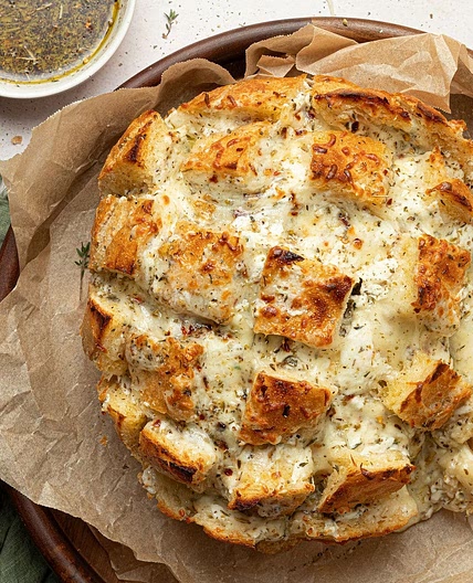 Cheesy Pull Apart Garlic Bread