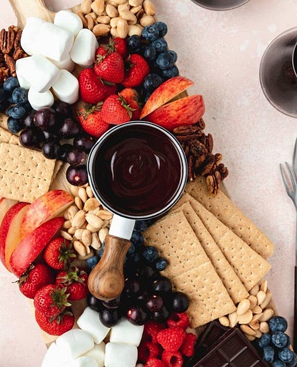 Dark Chocolate Fondue Board