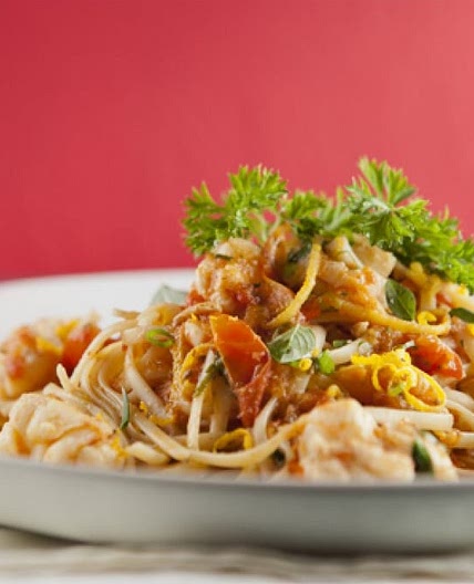 Linguini com lagosta