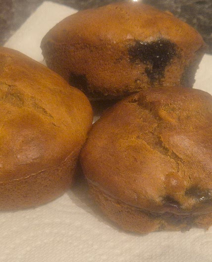 Banana and peanut butter blueberry muffins