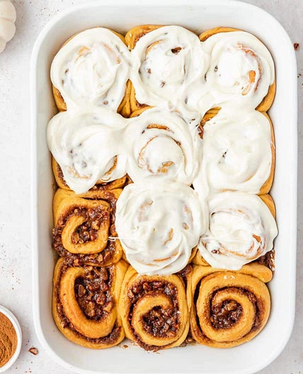 Pumpkin Spice Cinnamon Rolls