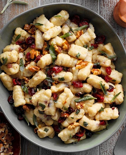 Cranberry Ricotta Gnocchi with Brown Butter Sauce