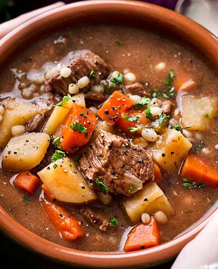 Crockpot Beef Barley Soup