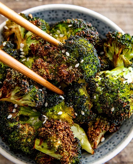 Air Fryer Asian Roasted Broccoli