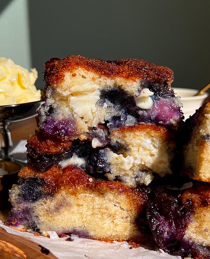 Cinnamon Crunch Blueberry Butter Swim Biscuits (Soft & Buttery Blueberry Biscuits) — Well Made by Kiley