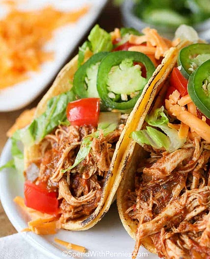 Instant Pot Chicken Tacos (Pressure Cooker)