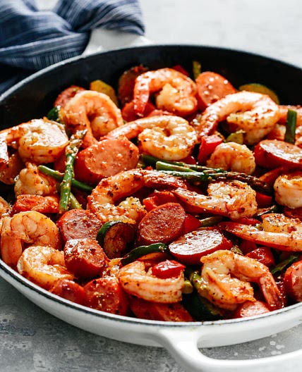 Shrimp and Sausage Vegetable Skillet (Meal-Prep)